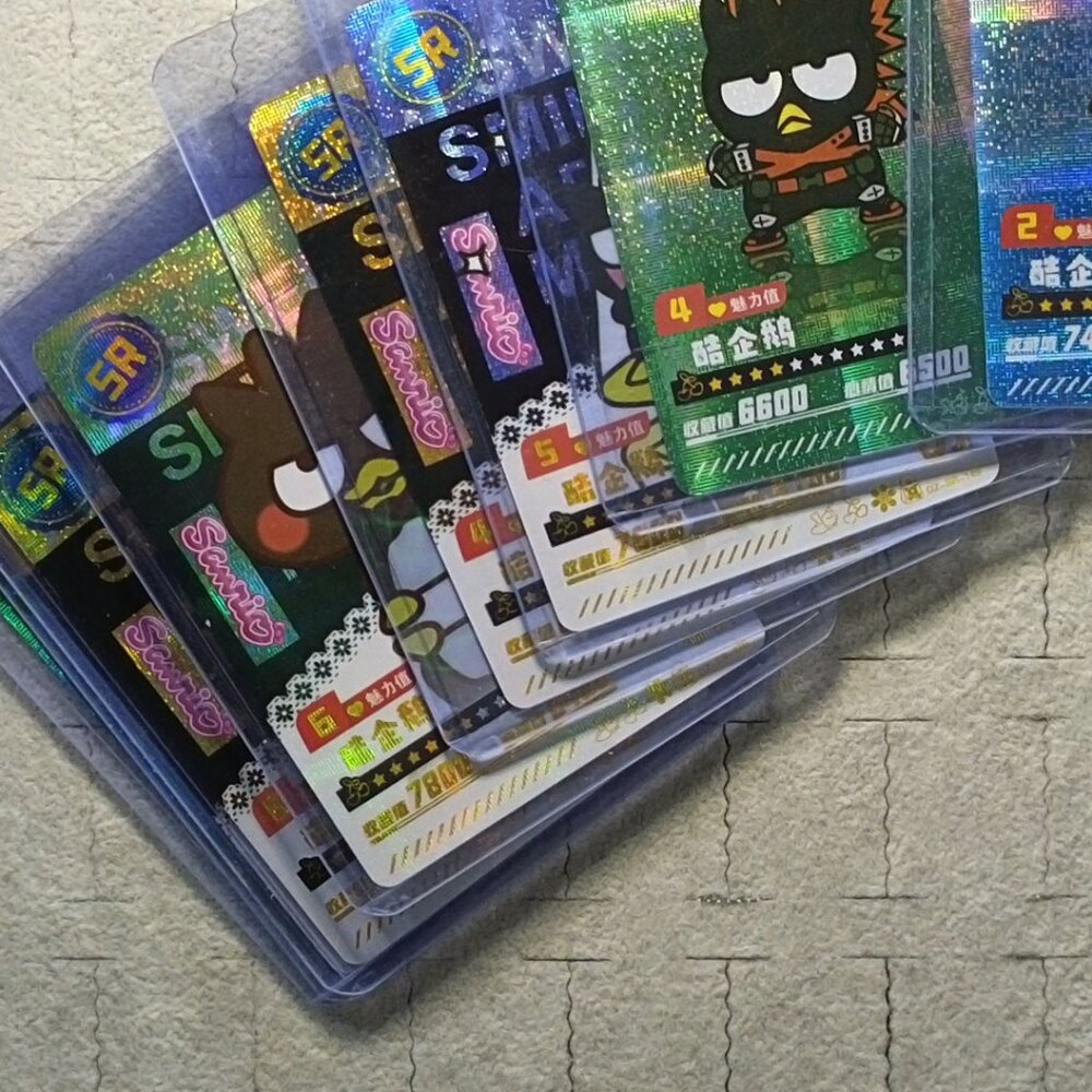 Sanrio Batz-Maru Wave 6 Booser Set - 8 Piece With Top Load Sleeve - Picture 13 of 13